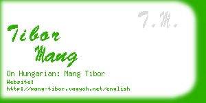 tibor mang business card